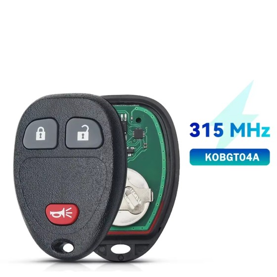 2005-2011 GM / 3-Button Keyless Entry Remote / KOBGT04A (AFTERMARKET)
